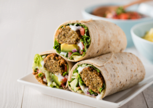 Janta rápida Wrap de Falafel com Tahine