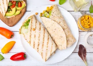  Wrap de Hummus e Vegetais