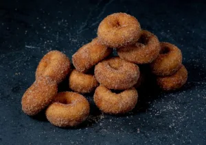 Massa de mini cake donuts de Banana