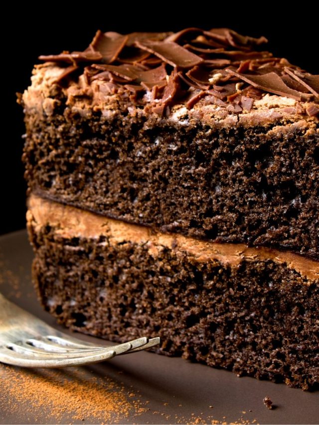 um pedaço de bolo de chocolate - uma receita completa de bolo de chocolate alemão