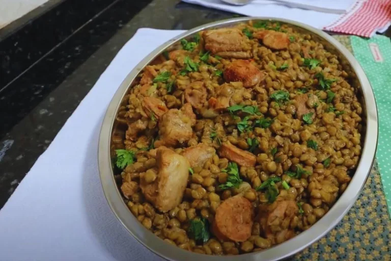 receita de lentilha com carne de porco