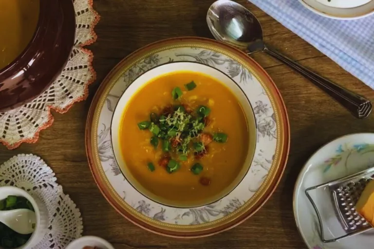 sopa de abóbora com frango