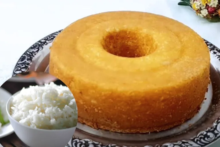 receita bolo de arroz cozido simples