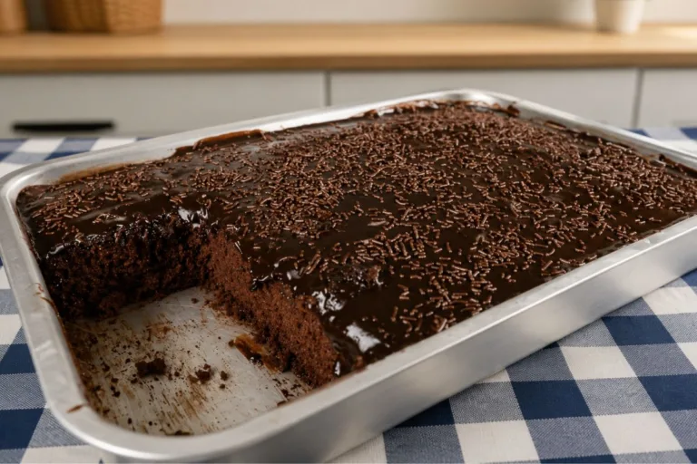 Imagem da Receita de Nega Maluca Simples Bolo Rápido e Gostoso com Cobertura de Brigadeiro.