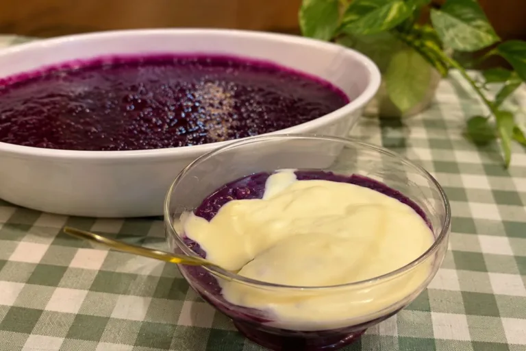 Imagem da Receita de Sagu de Uva com Creme de Coco.