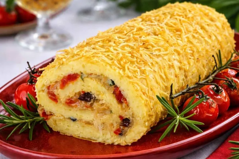 Imagem da Receita de Rocambole de Bacalhau Cremoso.