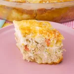 Torta Salgada de Atum com Tomate Milho e Azeitonas