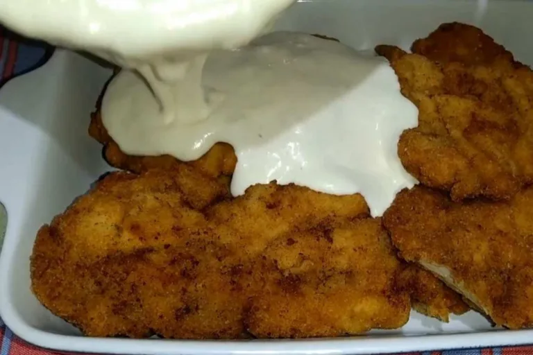 Imagem da Receita de Bife à Milanesa com Molho Branco.