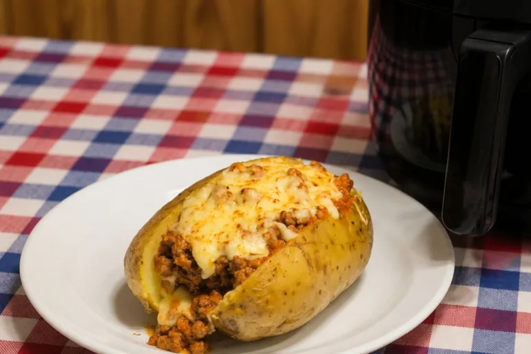 Imagem da Receita de Batata Recheada à Bolonhesa na Airfryer.