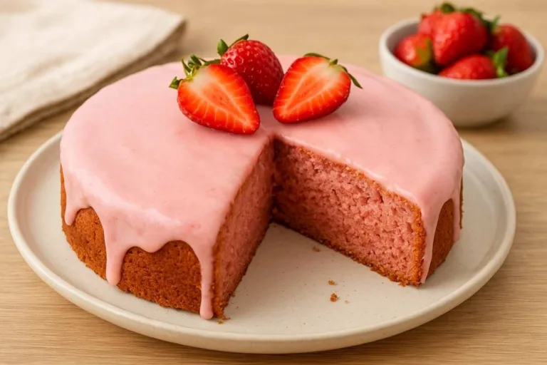 Imagem da Receita de Bolo de Nesquik de Morango Feito no Liquidificador