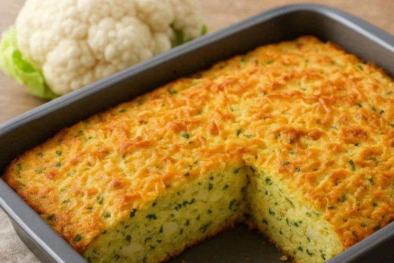 Imagem da Receita de Bolo Salgado de Couve-Flor.