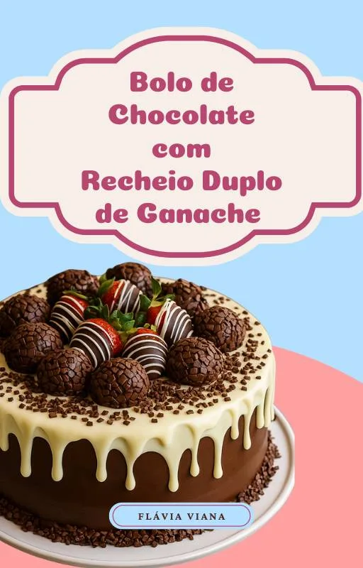 Imagem da Capa do e-book E-book: Bolo de Chocolate com Recheio Duplo Ganache