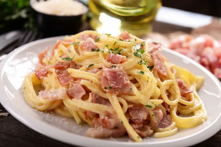 Imagem da Receita de Macarrão ao Molho de Bacon.