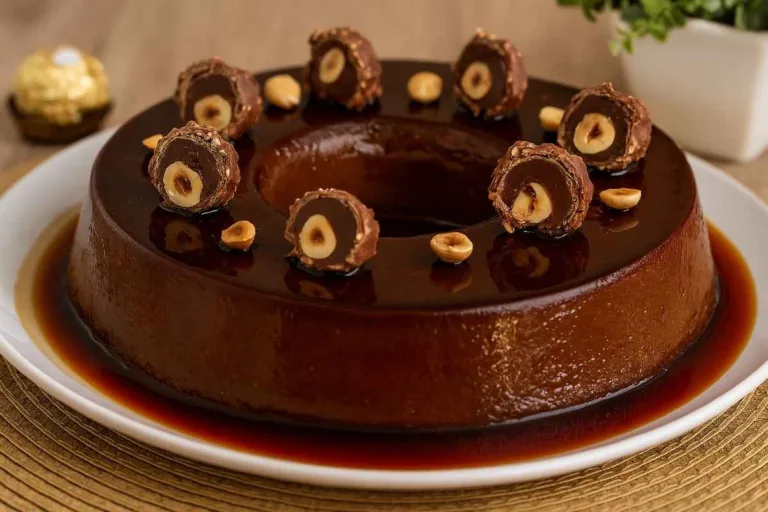 Imagem da Receita de Pudim de Ferrero Rocher.