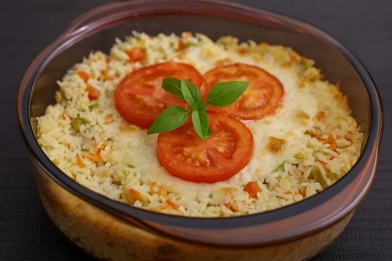 Imagem da Receita de Arroz de Forno Vegetariano.