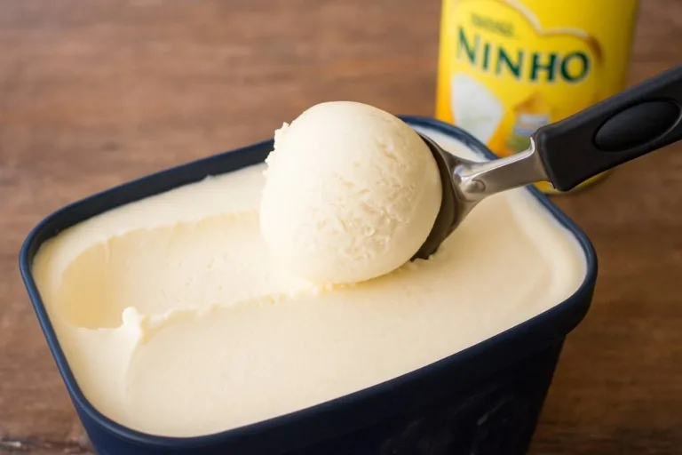 Imagem da Receita de Sorvete de Leite Ninho Caseiro.