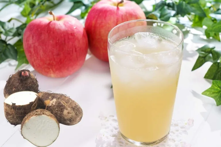 Imagem da Receita de Suco de Inhame com Maçã e Limão para a Imunidade.