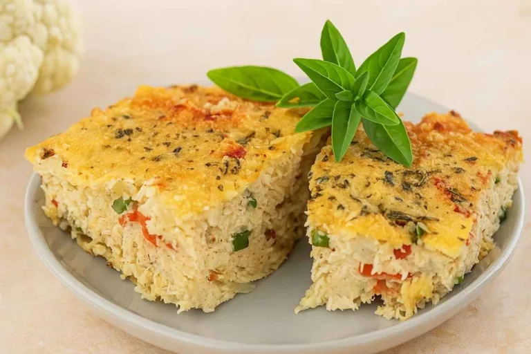 Imagem da Receita de Torta de Couve-Flor com Frango Sem Farinha de Trigo.
