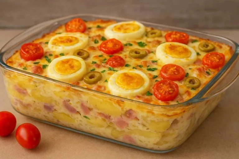 Imagem da Receita de Batata à Portuguesa de Forno para o Almoço.