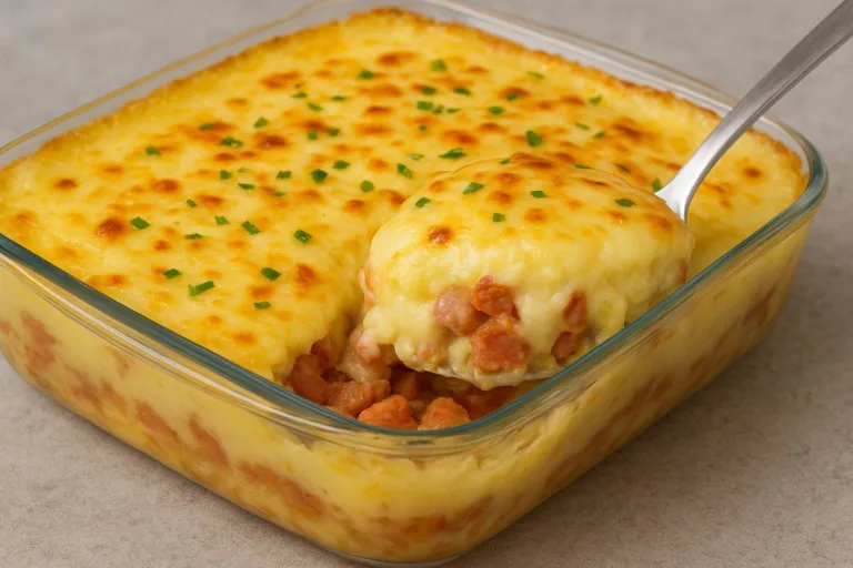 Imagem da Receita de Escondidinho de Milho com Linguiça Perfeito para o Almoço.