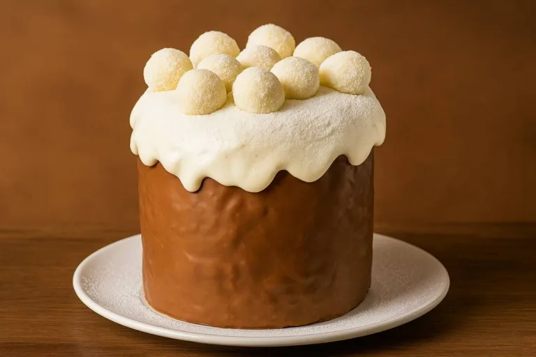 Imagem da Receita de Panetone de Beijinho com Cobertura Trufada.