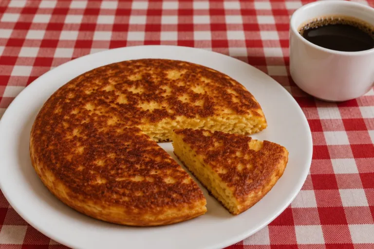 Imagem da Receita de Pão de Fubá de Frigideira para o Café da Manhã.
