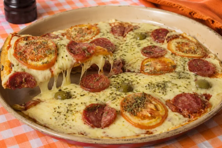 Imagem da Receita de Pizza de Tapioca de Frigideira Sem Glúten.