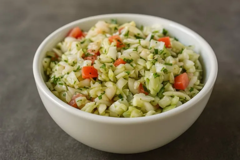Imagem da Receita de Vinagrete de Repolho: Perfeito para Acompanhar o Pastel de Feira.