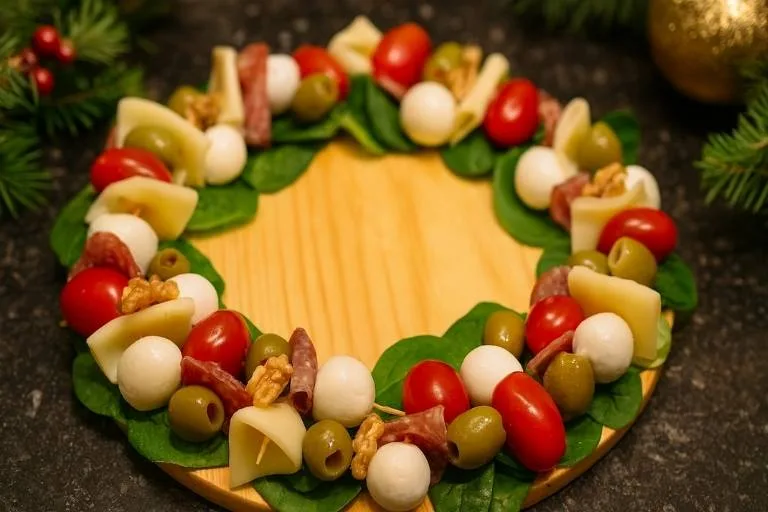 10 Entradas Gostosas e Fáceis para a Ceia de Natal - Imagem da Guirlanda de Frios.