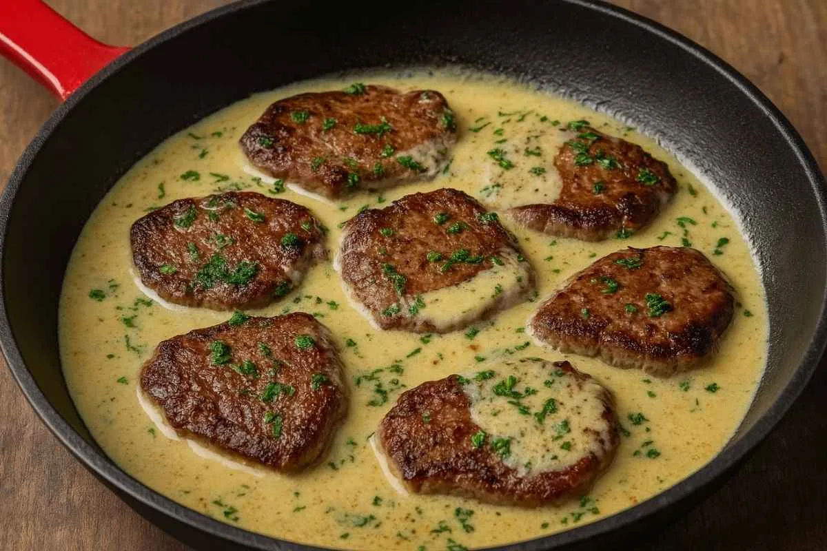 Bife De Alcatra Com Molho De Queijo Bife De Alcatra Com Molho De Queijo