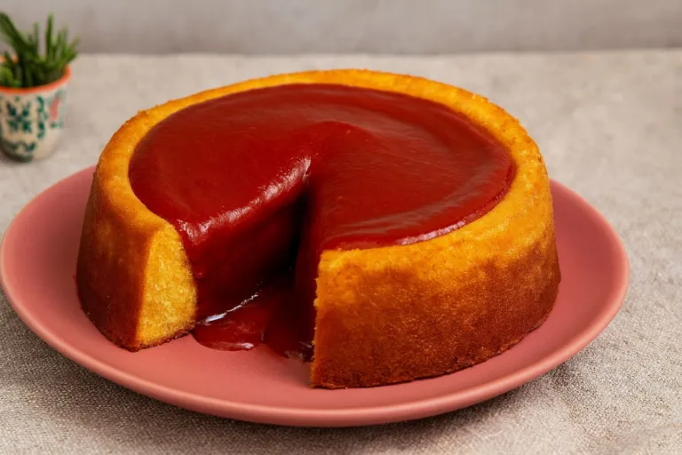 Imagem da Receita de Bolo Piscina de Flocão com Goiabada.