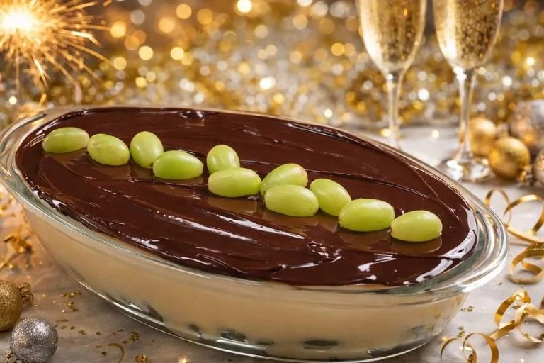 Imagem da Receita de Bombom de Uva na Travessa com Ganache de Chocolate Meio Amargo.