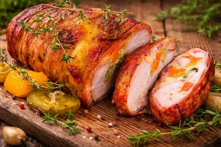 Imagem da Receita de Lombo Recheado com Bacon e Cenoura.