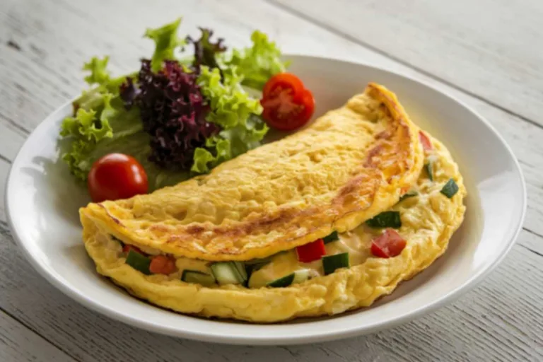 Imagem da Receita de Omelete Fit com Abobrinha, Aveia e Cenoura para um Almoço Leve.