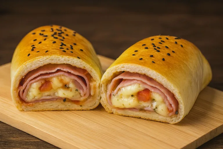 Imagem da Receita de Rocambole Salgado com Recheio de Pizza.