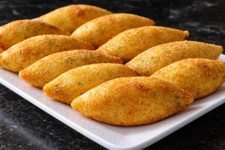 Imagem da Receita de Salgado de Mandioca Recheado com Carne e Queijo.