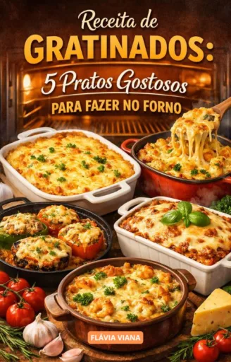 Ebook -Receitas de Gratinados 5 Pratos Gostosos para Fazer no Forno