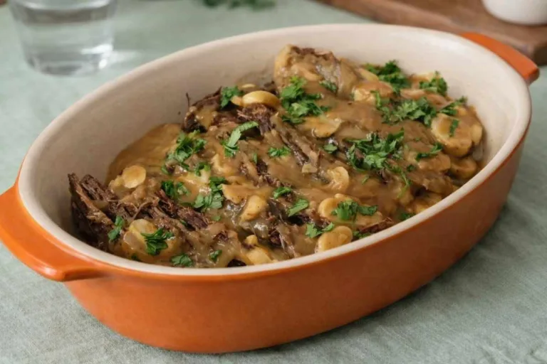 Imagem da Receita de Carne Assada ao Molho de Cogumelos para Almoço de Domingo.