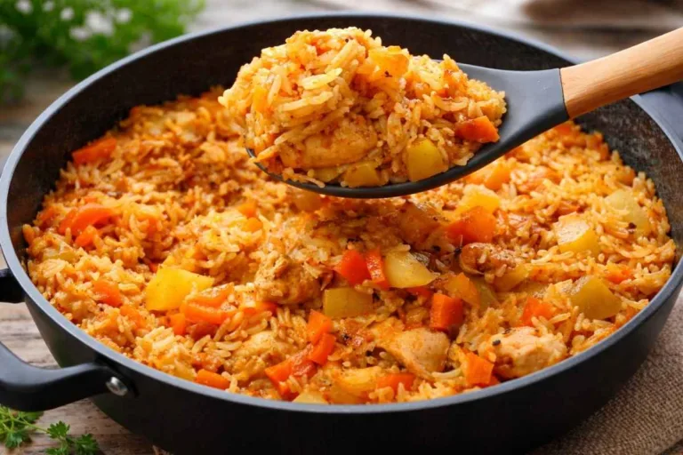 Jantar de Preguiçoso: Frango Colorido com Arroz de Uma Panela Só.