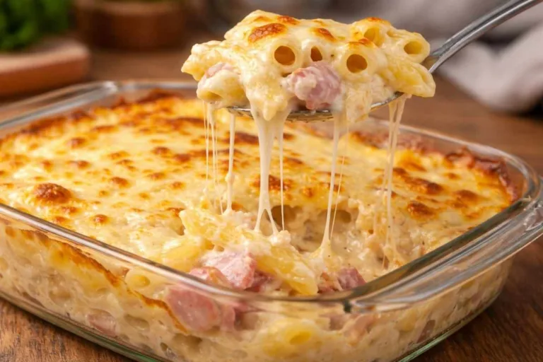 Imagem da Receita de Macarrão com Calabresa ao Molho de Batata e Queijo.