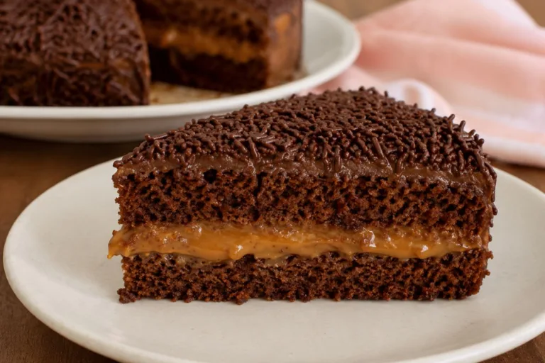 Imagem da Receita de Nega Maluca Recheada com Doce de Leite.