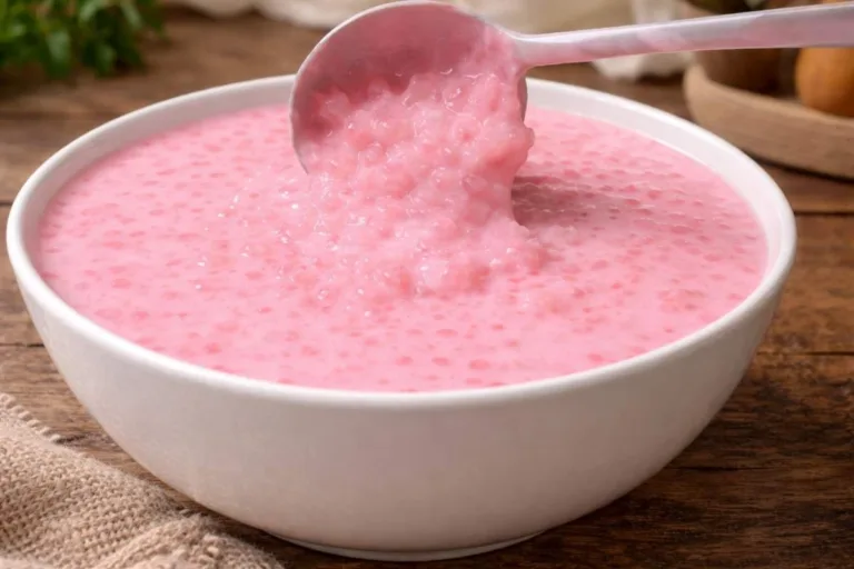 Imagem da Receita de Sagu de Morango Cremoso.