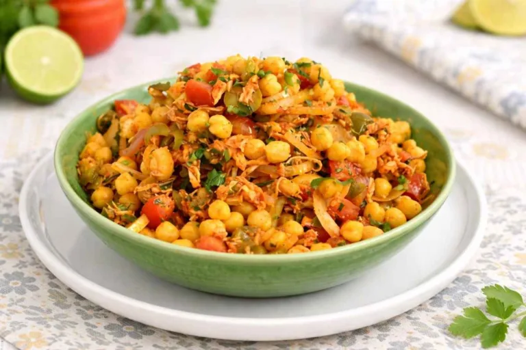 Imagem da Receita de Salada de Frango com Grão-de-Bico Para um Almoço Proteico e Saudável.