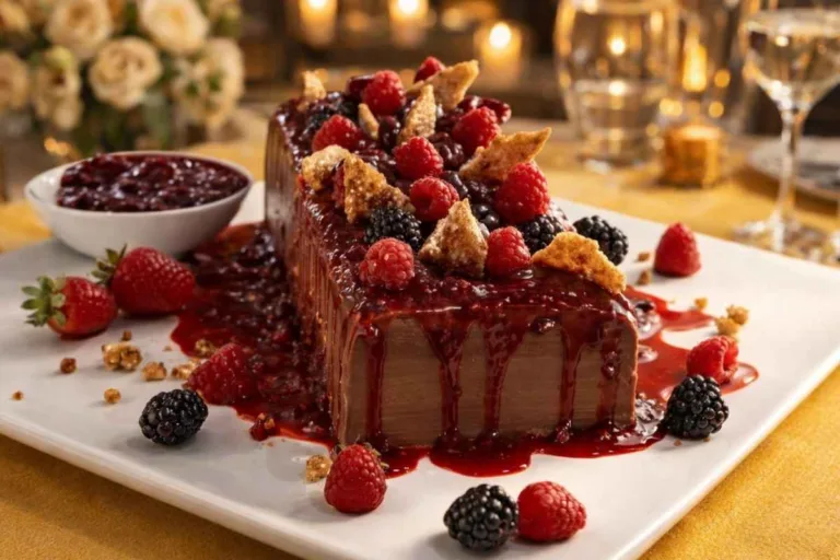 Imagem da Receita de Terrine de Chocolate com Frutas Vermelhas.