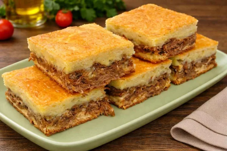 Imagem da Receita de Torta de Mandioca com Carne Seca de Liquidificador.