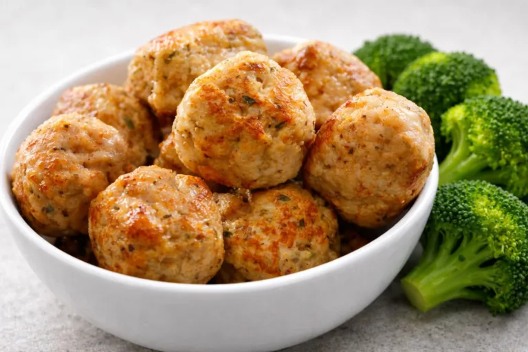 Imagem da Almôndega de Frango com Brócolis: Receita Fit para Salvar o seu Jantar.