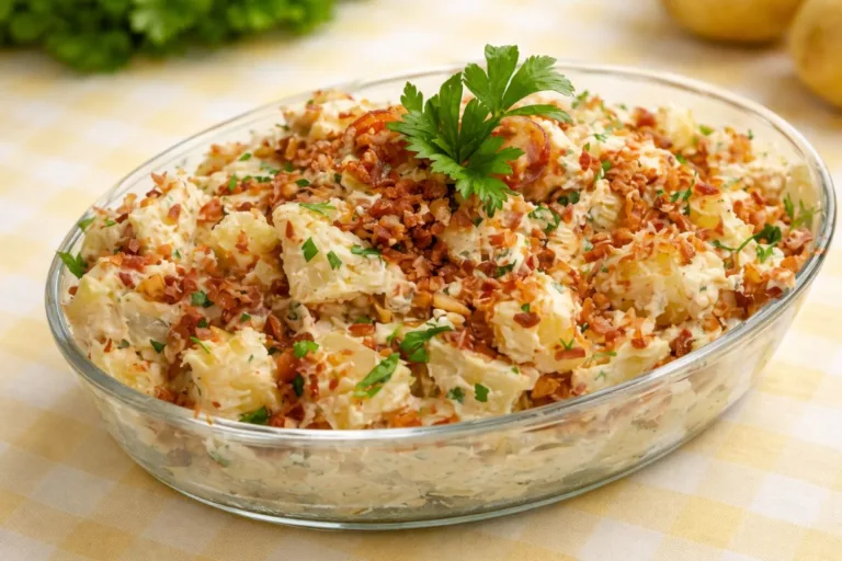 Imagem da Receita de Batatonese: Salada de Batata Cremosa com Bacon Crocante.