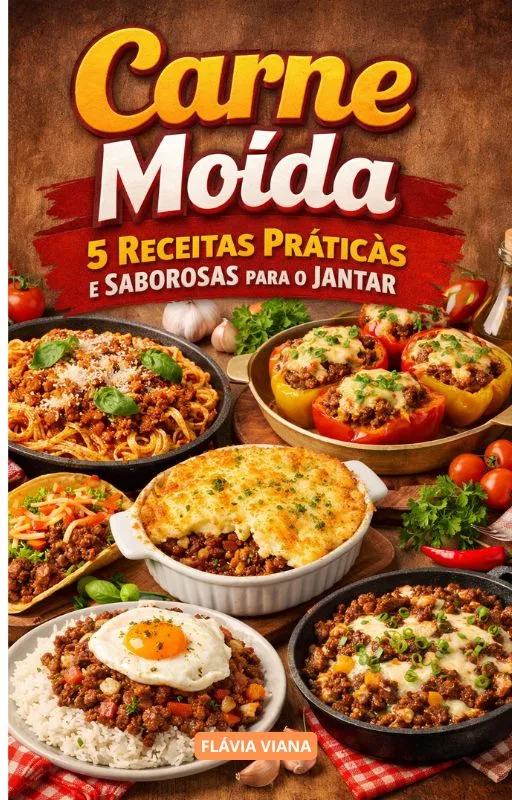 CAPA E-book Carne Moída 5 Receitas Práticas e Saborosas para o Jantar