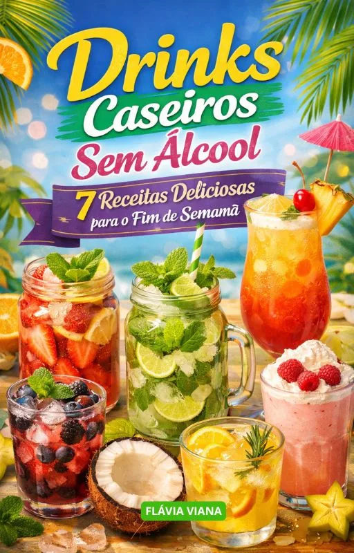 E-book: Drinks Caseiros Sem Álcool - 7 Receitas Deliciosas para o Fim de Semana