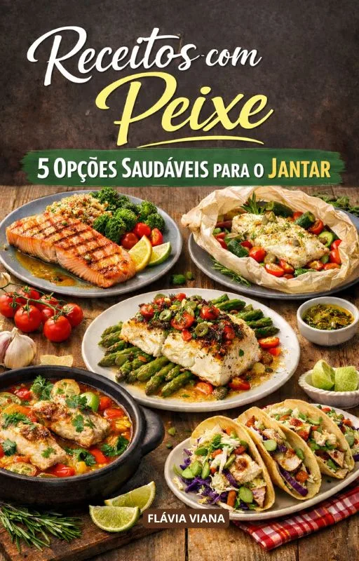E-book Receitas com Peixe - 5 Opções Saudáveis Jantar